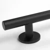 Barre d'appui droite en acier noir mat 35 cm