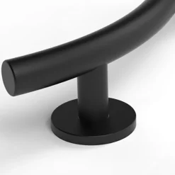 Barre d'appui incurvée acier noir mat 35cm