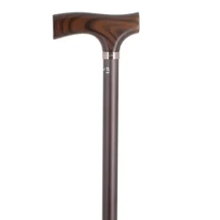 Canne réglable Fayet en Aluminium bronze et poignée en bois