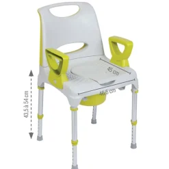 Chaise de douche percée