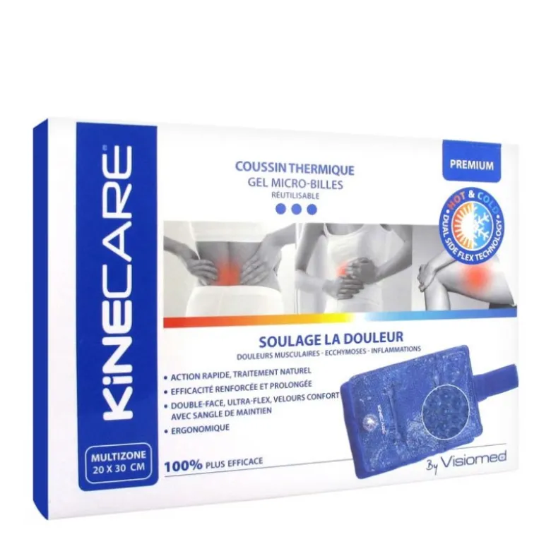 Compresse thermique au gel microbilles 20 x 30 cm Kinecare