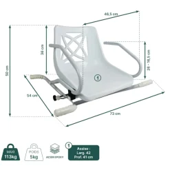 Fauteuil de bain pivotant Stromboli