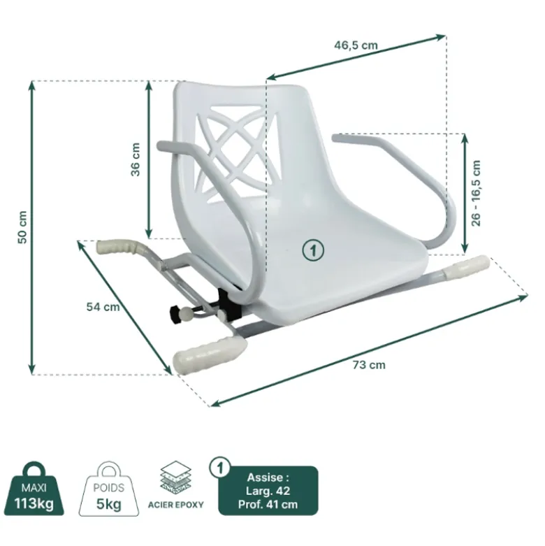 Fauteuil de bain pivotant Stromboli