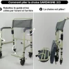Fauteuil de toilettes mobile pliante Sardaigne beige