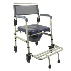 Fauteuil de toilettes mobile pliante Sardaigne beige