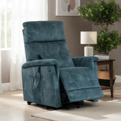 Fauteuil releveur Confort Ultra 4 fonctions bleu
