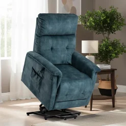 Fauteuil releveur Confort Ultra 4 fonctions bleu