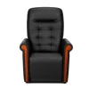 Fauteuil releveur cuir Le Deauville 4 fonctions noir