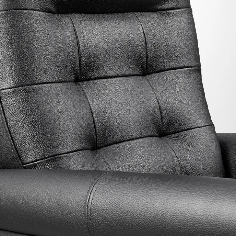 Fauteuil releveur cuir Le Deauville 4 fonctions noir