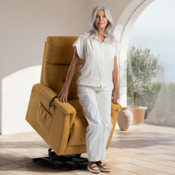 Fauteuil releveur Le Confort 3 fonctions moutarde