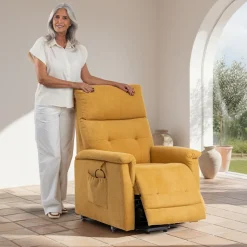Fauteuil releveur Le Confort 3 fonctions moutarde