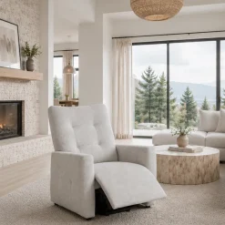 Fauteuil releveur Le Courchevel 4 fonctions gris nuage