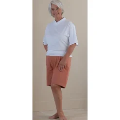 Grenouillère blanche / beige d'été à manches courtes et jambes courtes