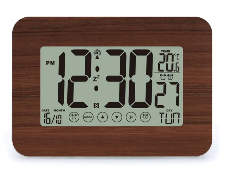 Horloge grands chiffres Wood and Touch