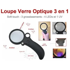 Loupe verre Optique 3 en 1
