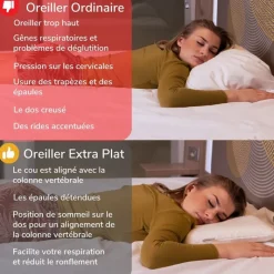 Oreiller extra plat