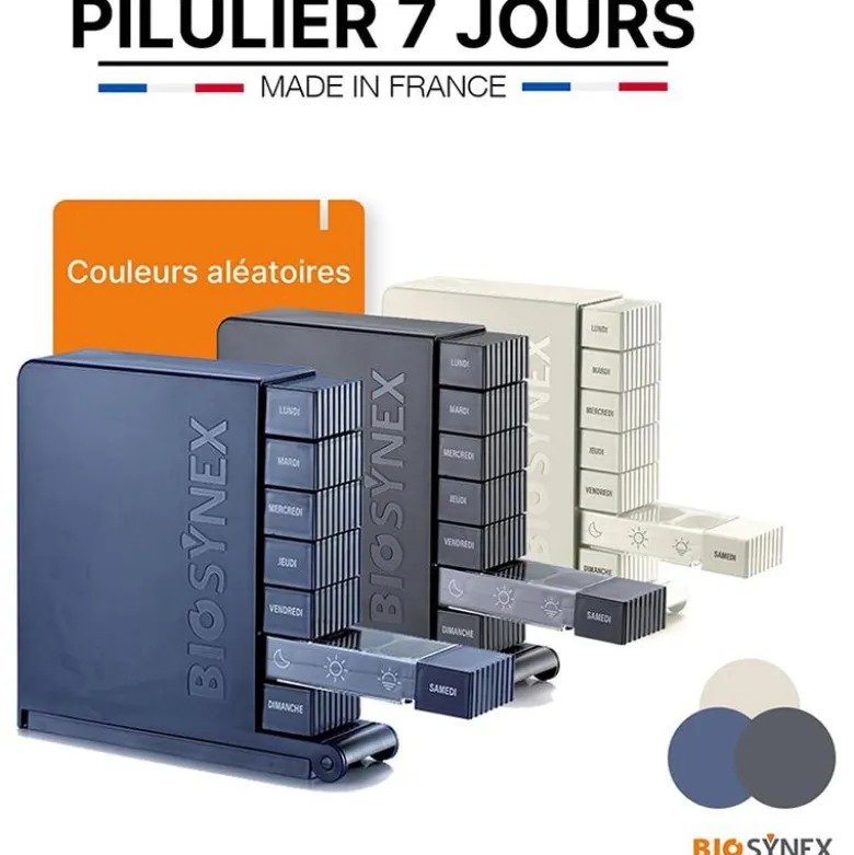 Pilulier grande contenance 7 jours