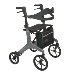 Rollator Carbone 4 roues Aerowalk Gris