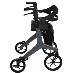 Rollator Carbone 4 roues Aerowalk Gris