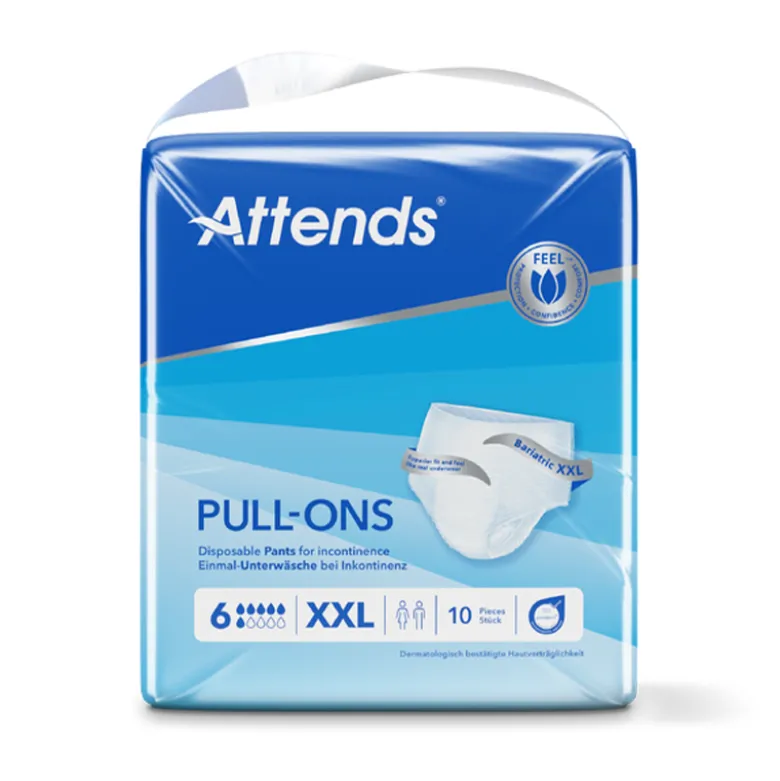 Slip absorbant Attends Pants Pull-ons 6 gouttes Taille XXL