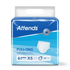 Slip absorbant Attends Pants Pull-ons 6 gouttes Taille XS