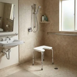 Tabouret de douche avec découpe anatomique Muguet